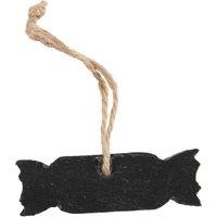Nicola Spring Slate Christmas Tree Decoration - 7.5 x 2.5cm - Cracker in Grey | Size: 7.5 x 2.5 cm