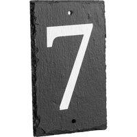 Nicola Spring Slate House Sign - 9 x 14.5cm - Number 7 in Grey | Size: 9 x 14.5 cm