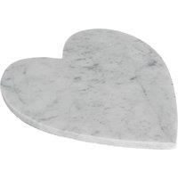 Argon Tableware Heart Marble Cheese Board 23 x 27cm in White | Size: 23 x 27 cm