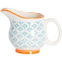 Nicola Spring Hand-Printed Milk Jug - 300ml in Blue