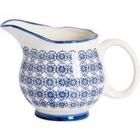 Nicola Spring Hand-Printed Milk Jug - 300ml in Navy