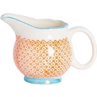 Nicola Spring Hand-Printed Milk Jug - 300ml in Orange