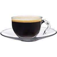 Argon Tableware Glass Espresso Cup & Saucer Set - 60ml in Clear