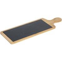 Argon Tableware Bamboo Slate Serving Paddle 44.5 x 14.5cm in Grey | Size: 44.5 x 14.5 cm