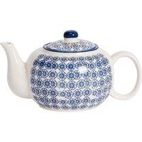 Nicola Spring Hand-Printed Teapot - 820ml in Navy