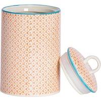 Nicola Spring Hand-Printed Kitchen Utensil Holder - 1 Litre in Orange
