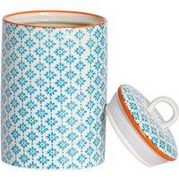 Nicola Spring Hand-Printed Kitchen Utensil Holder - 1 Litre in Blue