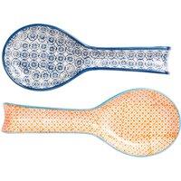 Nicola Spring Hand-Printed Kitchen Spoon Rests - 26.5cm - Pack of 2