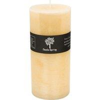 Nicola Spring Round Vanilla Pillar Candle - 140 Hours - Cream in Beige