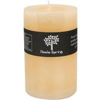 Nicola Spring Round Vanilla Pillar Candle - 110 Hours - Cream in Beige