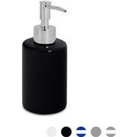 Harbour Housewares Ceramic Soap Dispenser 280ml in Black
