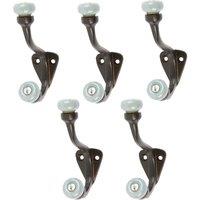 Hammer and Tongs Grey Ceramic Ball Hat & Coat Hook - W30mm x H105mm - Pack of 5 in Black | Size: 1000mm x 1000mm