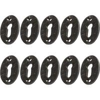 Hammer and Tongs Rustic Escutcheon Plate - W35mm x H50mm - Black - Pack of 10 | Size: 10000mm x 520mm