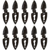 Hammer and Tongs Arrowhead Escutcheon Plate with Cover - W30mm x H55mm - Black - Pack of 10 | Size: 10000mm x 520mm