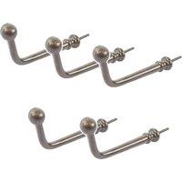 Hammer and Tongs Flat Top Screw Hook - W20mm x H60mm - Pack of 5 in Grey | Size: 1000mm x 1000mm