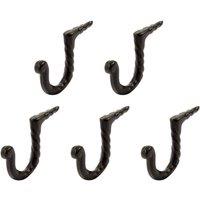 Hammer and Tongs Twisted Nail Hook - W5mm x H40mm - Black - Pack of 5 | Size: 1000mm x 1000mm