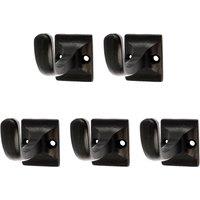 Hammer and Tongs Square Back Curved Hook - W30mm x H45mm - Black - Pack of 5 | Size: 1000mm x 1000mm