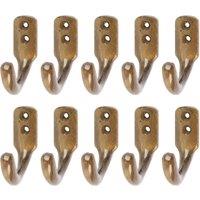 Hammer and Tongs Single Coat Hook - W20mm x H55mm - Pack of 10 in Gold | Size: 1000mm x 1000mm