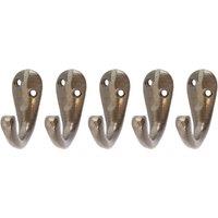 Hammer and Tongs Single Robe Hook - W20mm x H45mm - Pack of 5 in Grey | Size: 1000mm x 1000mm