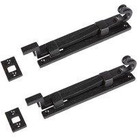 Hammer and Tongs Cranked Shepherd's Crook Bolt - W185mm - Black - Pack of 2 | Size: 10000mm x 520mm