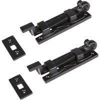 Hammer and Tongs Cranked Shepherd's Crook Bolt - W110mm - Black - Pack of 2 | Size: 10000mm x 520mm