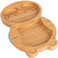 Tiny Dining Penguin Bamboo Baby Suction Plate in Blue