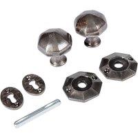 Hammer and Tongs Octagonal Rim & Mortice Door Knob - W60mm in Grey | Size: 10000mm x 520mm