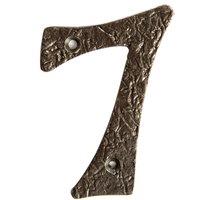 Hammer and Tongs Rustic Iron Numeral - Number 7 - H90mm in Grey