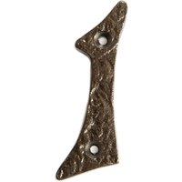 Hammer and Tongs Rustic Iron Numeral - Number 1 - H80mm in Grey