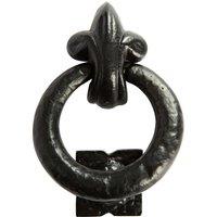 Hammer and Tongs Fleur De Lis Door Knocker - H140mm - Black | Size: 10000mm x 520mm