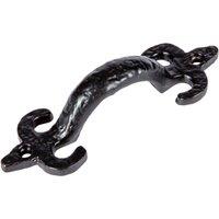 Hammer and Tongs Antique Fleur De Lis Door Handle - H105mm - Black | Size: 10000mm x 520mm