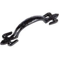 Hammer and Tongs Rustic Fleur De Lis Door Handle - H150mm - Black | Size: 10000mm x 520mm