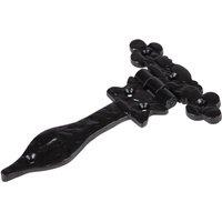 Hammer and Tongs Ornate T-Hinge - W155mm - Black | Size: 10000mm x 520mm