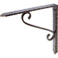 Hammer and Tongs Notched Scroll Iron Shelf Bracket - D205mm in Grey | Size: 1000mm x 1000mm