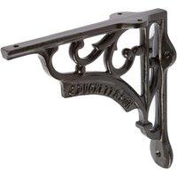Hammer and Tongs Ornate Iron Shelf Bracket - D150mm in Black | Size: 1000mm x 1000mm