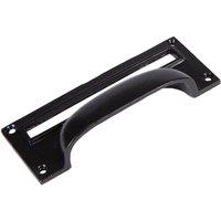 Hammer and Tongs Filing Cabinet Drawer Pull with Card Frame - W130mm x H50mm in Black | Size: 1000mm x 500mm