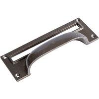Hammer and Tongs Filing Cabinet Drawer Pull with Card Frame - W130mm x H50mm in Grey | Size: 1000mm x 500mm