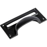 Hammer and Tongs Filing Cabinet Drawer Pull with Card Frame - W100mm x H50mm in Black | Size: 1000mm x 500mm
