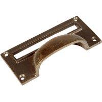 Hammer and Tongs Filing Cabinet Drawer Pull with Card Frame - W100mm x H50mm in Gold | Size: 1000mm x 500mm