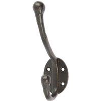 Hammer and Tongs Rounded Hat & Coat Hook - W35mm x H125mm - Black | Size: 1000mm x 1000mm