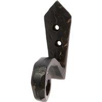 Hammer and Tongs Hammered Scroll Hook - W30mm x H95mm - Black | Size: 1000mm x 1000mm