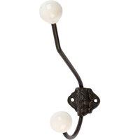 Hammer and Tongs Ceramic Ball Hat & Coat Hook - W50mm x H180mm in White | Size: 1000mm x 1000mm