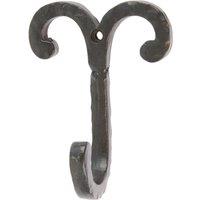Hammer and Tongs Wire Coat Hook - W70mm x H90mm - Black | Size: 1000mm x 1000mm