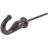 Hammer and Tongs Screw Hook - W20mm x H35mm in Black | Size: 1000mm x 1000mm