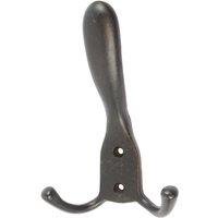 Hammer and Tongs Rustic Hat and Double Robe Hook - W90mm x H140mm - Black | Size: 1000mm x 1000mm