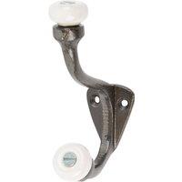 Hammer and Tongs White Ceramic Ball Hat & Coat Hook - W30mm x H105mm in Grey | Size: 1000mm x 1000mm