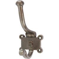 Hammer and Tongs Number 5 Double Wall Hook - W50mm x H115mm - Raw in Grey | Size: 1000mm x 1000mm