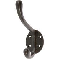 Hammer and Tongs Hat & Coat Hook - W40mm x H105mm in Black | Size: 1000mm x 1000mm
