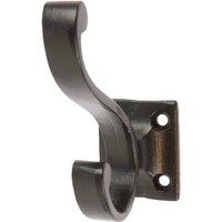 Hammer and Tongs Square Back Hat & Coat Hook - W35mm x H80mm in Black | Size: 1000mm x 1000mm