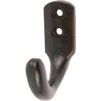 Hammer and Tongs Single Coat Hook - W20mm x H55mm in Black | Size: 1000mm x 1000mm
